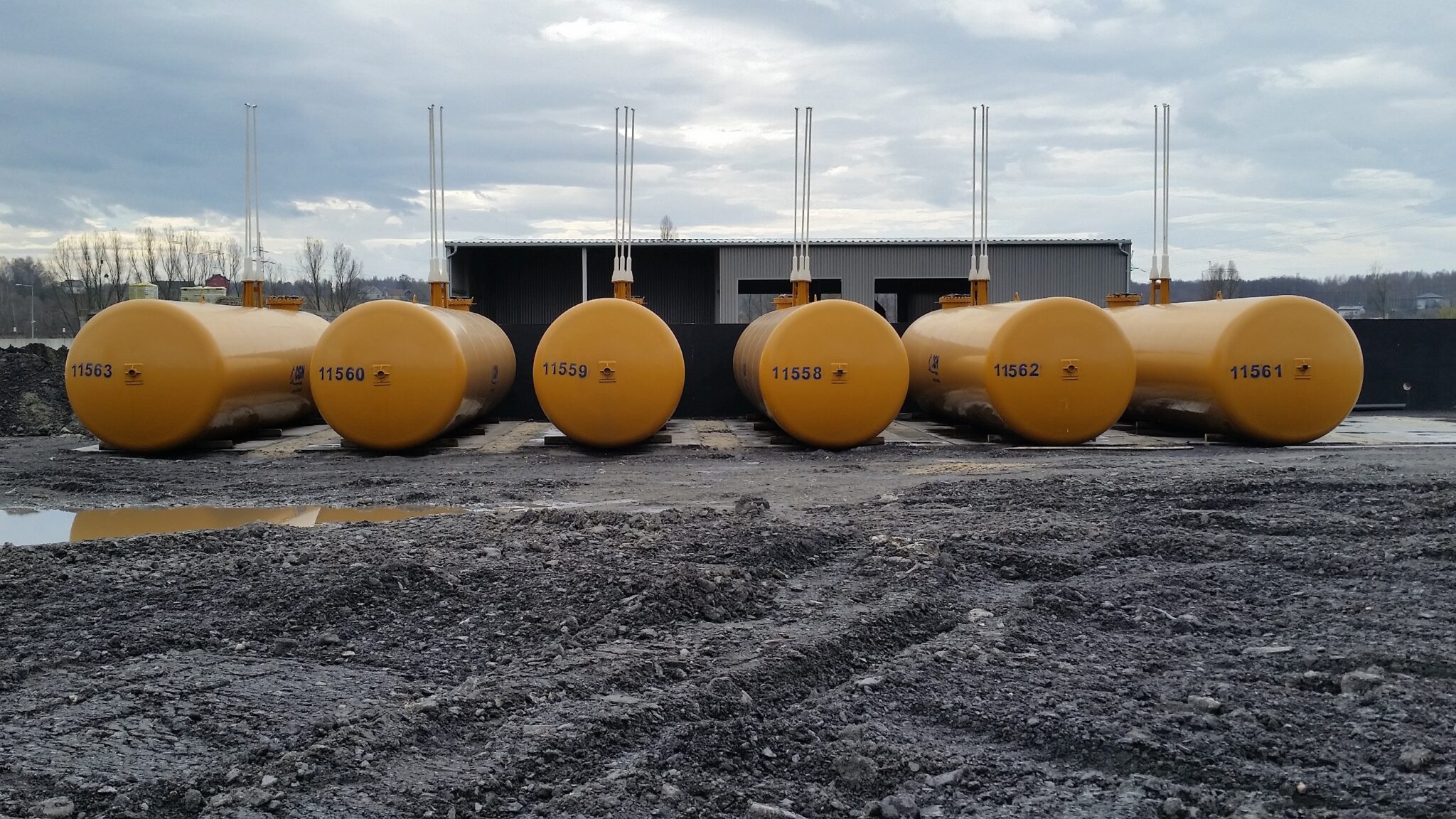Underground LPG tanks